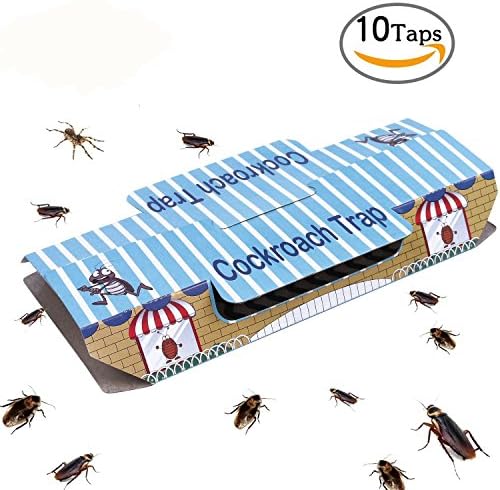 Cockroach Traps for Home Pest, Poconic Home Cleaning Trap for Roaches Ants Spiders and kill and Control Bugs Insects , Non-Toxic - 10 Pack