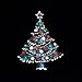 Brooches & Pins, Transer® 1pc Decoration Pin Gem a Stunning Bright Red Crystal Poppy Brooch with Elements for Christmas Gifts (Green)