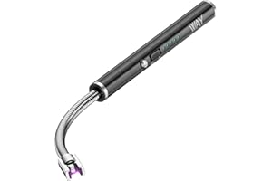 VVAY Allume Bougie Électrique USB Rechargeble, Coupe-Vent, Noir