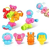 Peradix Baby Kinder Greifling Rassel 3D Puzzles DIY Spielzeug 12 PCs für Kinder ab 3 Jahre