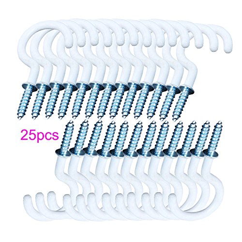 Preisvergleich Produktbild 1 Zoll Deckenhaken Wandhaken Schraubhaken Cup Haken -25 Stück
