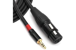 NANYI 3,5 mm (1/8 Zoll) TRS Stereo Stecker auf XLR Buchse Interconnect Audio Mikrofon Kabel, Geeignet für iPod, Handy, aktive Lautsprecher, Bühne, DJ, Studio Audiokonsole, 1.5M (5FT)
