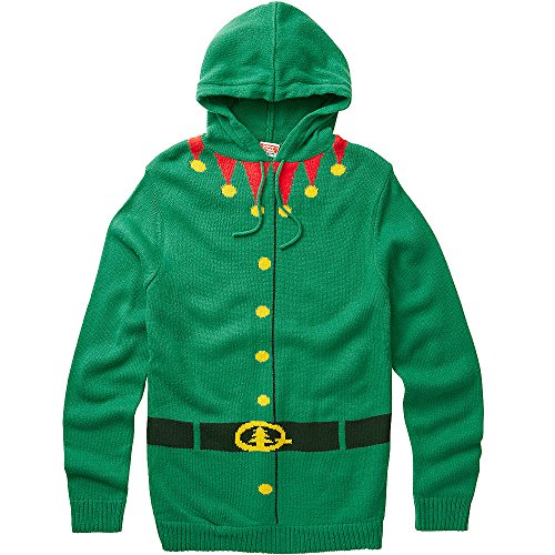 Boys Santa's Little Helper Elf Character Christmas Novelty Knitted Jumper - Green - 6/12 Months