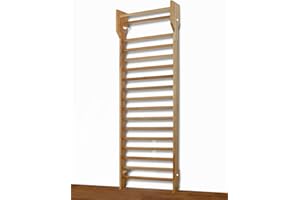 ARTIMEX SPORT EQUIPMENT ARTIMEX Wooden Swedish Ladder (Wall Bars) Set for Physical Therapy & Gymnastics - Used in Homes, Gyms, Clinic, Fitness Centers and Schools- Wall Bars from Beechwood, 240x90 cm, Code 216-F