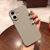 Lavderuar iPhone 17 ile Uyumlu İ&ccedil;i Kadife Lansman Silikon Kılıf &ndash; Kamera Korumalı, Darbe Emici, Premium Yumuşak Kapak Gri