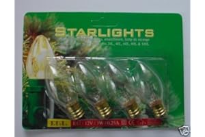 starlights 4 E12 Clear Screw in Tulip Bulbs -12V 3W 0.25A-25
