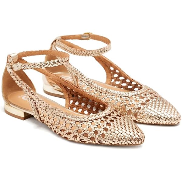 GIOSEPPO Damen Ballerinas „Iballe“ – Schwarzes Leder Mit Knoten, Gepolstertes Fußbett, Flexibel