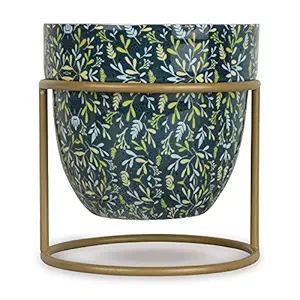 Fabulo Indoor Plant Pots with Stand -Decorative Pots for Indoor Plants Rust Free Metal Plant Pots for Living Room, Balcony and Garden Decor (Plants not Included)