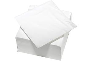 LE NAPPAGE ARTS DE LA TABLE 100 tovaglioli in ovatta 2 pieghe, 33 x 33 cm, colore: Bianco FSC