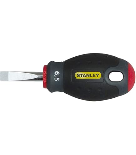 Stanley FatMax Schraubendreher Schlitz 6,5x30mm - Chrom-Vanadium Stahl, SoftGrip Griff Für Präzises Arbeiten