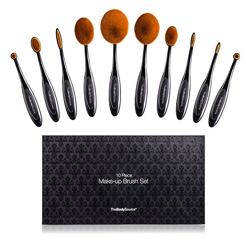 Professionelles Make-up-Pinselset, 10 Stück – mit Kontur-, Foundation-, Concealer-, Lippen-, Eyeliner- und Rouge-Make-up-Pinsel