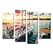 Produktbild islandburner Bild Bilder auf Leinwand Segelnyachten machten in der Marina Bei Sonnenuntergang Fest. Reise-Reise-Konzept Wandbild, Poster, Leinwandbild IRU-4erP