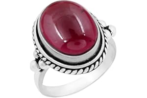 STERLING SILVER JEWELRY Natural Amethyst Moonstone Rose Quartz Ring 12x16mm Oval Shape Gemstone 925 Silver Overlay Handmade Solitaire Rings