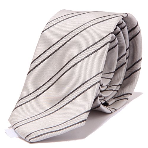EPSILON 8600W cravatta uomo silk silver tie men [ONE SIZE]