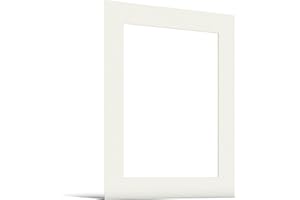 JUNOMI Passepartout 40x50 cm para 30x40 cm Blanco Crema | 1,5 mm de Espesor | Dimensiones Exteriores 40x50 cm para Formato de Imagen 30x40 cm | Blanco Crema