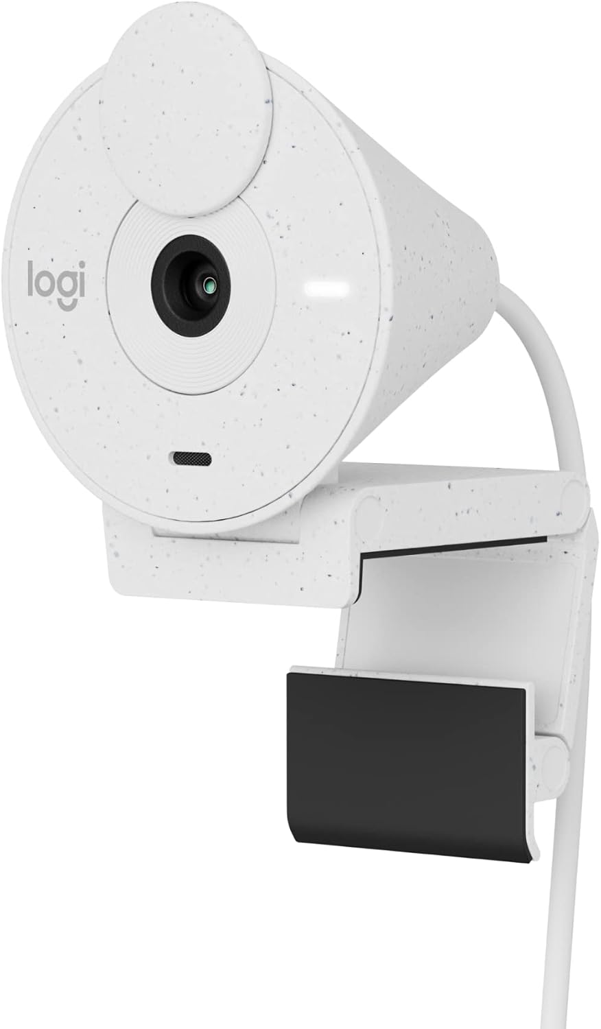 Logitech Brio 300 Full HD Webcam with Privacy Shutter, Noise Reduction Microphone, USB-C, Certified for Zoom, Microsoft Teams