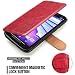 Produktbild Mulbess Lenovo Moto G5 Hülle Wein Rot,Handyhülle Lenovo Moto G5 Ledertasche Schutzhülle im Kartenfach [Lederhülle Tasche Case]