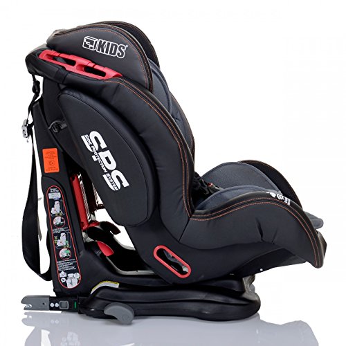 LCP Kids Autokindersitz Isofix GT Comfort 9-36 kg Gruppe 1, 2, 3 Schlaf- Liegeposition, verstellbare Kopfstütze + SPS Aufprallschutzsystem - 4