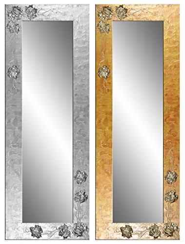 Bilderdepot24 - zeitloser Wandspiegel mit handgearbeitetem Dekorrahmen - Spiegel 3D Ahorn - ca. 140x50 cm - Gold