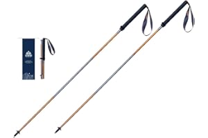 LOVARTS BEAUTY 1 Paire Bâtons de Randonnée Bâtons de Marche en Aluminium 7075 Réglable Le Conditionnement du Trekking EVA Liège Respirant Poles Trekking Antichoc Antidérapant