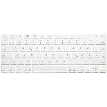 System-S Silikon Tastaturschutz - Weiße Abdeckung Für MacBook QWERTZ