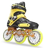 4. Excelente rendimiento: use rodamientos ABEC-7 de alta calidad, tacones de poliuretano 82A, marco de aluminio y frenos de goma (TPR) para una conducción suave y cómoda. La protección triple incluye cordones, correas de hombro a 45 ° y hebillas de alta resistencia para garantizar una sujeción segura del tobillo y proteger todo.
