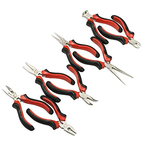 Yahee 8tlg Feinmechaniker Mini Zangen Set Schmuck Zangen Modellbau mit Werkzeugtasche