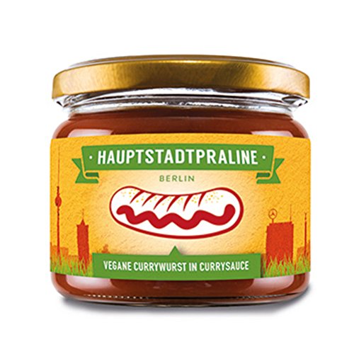 Preisvergleich Produktbild Haupstadtpraline vegane Currywurst2go- vegane Berliner Currywurst im Glas