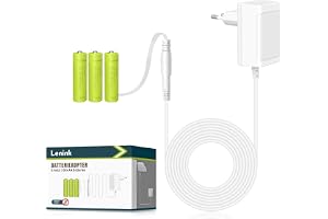 Lenink 4,5 V batteriadapter strömförsörjning batteriersättning för 3 stycken AA-batterier t.ex. kompatibel med AVM Fritz! DEC