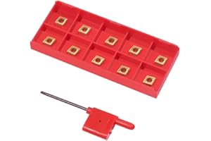 DONKEN 10pcs CNC Carbide Insert Cutter Indexable Lathe Milling Inserts Turning Tools with Wrench CCMT060204 for Steel