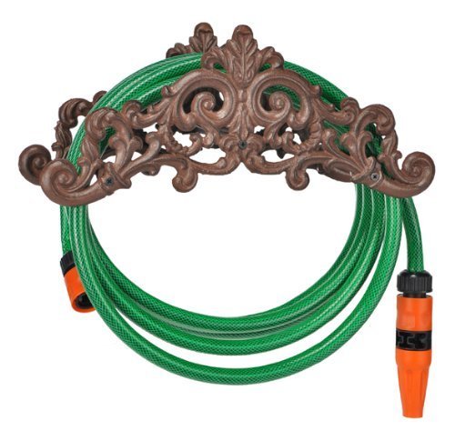 Wandschlauchhalter Guseisen braun Schlauchhalter Gartenschlauchhalter shabby