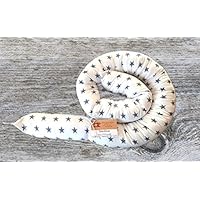 Bettschlange, Weiß mit Sternen, 180cm/210cm/250cm, Handmade, Baby Nestchen