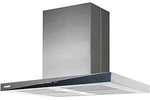 Cata Campana Extractora Decorativa Isla Legend 5 Niveles de Extracción Panel de Control Táctil con Temporizador de Desconexión Automática Motor Extra Silencioso Iluminación LED Ancho 90 cm Color Inox