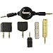 Produktbild com-four® 6-teiliges Flugreiseadapter Set mit 5X Audio Adapter und 1x ausziehbares Kabel 80cm für Ihre Flugreise