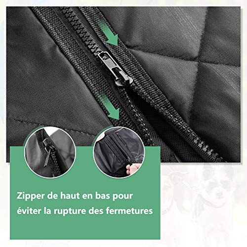 LOETAD-Housse-Protection-Voiture-Chien-Housse-de-Sige-pour-Chien-Antidrapante-avec-Fentre-en-Filet-2-Poches-Ceinture-de-Scurit-et-Sac-de-Rangement-pour-VoitureSUV-Camion-147x137x38cm