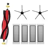 Set of 7 Spare Parts for Roborock S5/S5 Max - Black Side Brushed