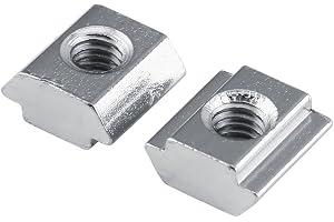 50st T Nuts, 2020/3030 Series T Slot Nut Hammer Head Fastener Nut Kolstålmutter för Aluminiumprofil(European standard 20 type-M5)