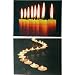 Produktbild LED-Bilder 2er Set mit zwei Motiven je 30x40cm beleuchtet mit Flacker LEDs