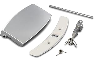 DL-pro Türgriff für AEG Electrolux 405508555/1 4055085551 Griff Handgriff Türöffner Öffner silbern Set kpl mit Schließnase etc für Waschmaschine