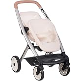 Smoby Maxi-Cosi - İkiz bebek arabası, taklit oyuncak, 42 cm'ye kadar 2 bebek i&ccedil;in, sessiz ve &ccedil;ok y&ouml;nl&uuml; tekerlekler, 3 yaşında