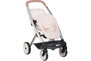 Smoby - Maxi-COSI - Poussette Jumeaux Beige - Jouet d'Imitation - Balader 2 Poupons Jusqu'à 42 cms - Roues Silencieuses et Multidirectionnelles - A Partir de 3 Ans - Fabrication Espagnole