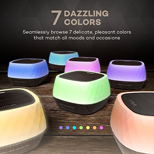 Aroma Diffuser VAVA 500ml Ätherische Öle Diffuser Timer Niedrigwasserschutz Kerzenbeleuchtung 7 LED Farben - 2