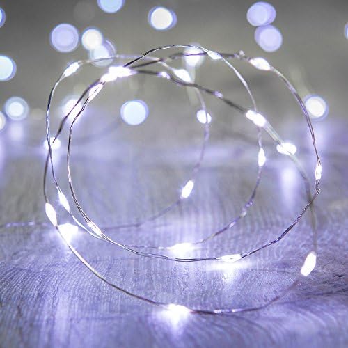 1 x Submersible Waterproof 20 LED String Lights. Vine Lights for Floral Vase Wedding Event Occasion (White)