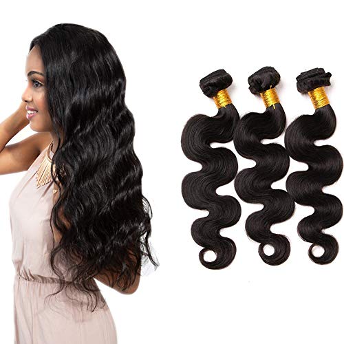 Bresilienne Bouclée Body Wave 3 Bundle 10A(12 14 16Inches) Black Natural Human Full Head Weave Virgin Hair Extension Can Be Dye Wholesale Weave