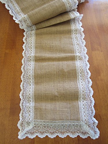 PsmGoods-Rustic-Burlap-Lace-Hessischen-Tischlufer-Natrliche-Jute-fr-Hochzeits-Festival-Ereignis-Tischdekoration-12x108-Weie-Spitze
