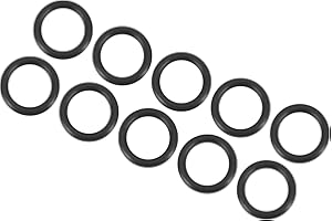 QUARKZMAN 12mm x 8mm x 2mm Nitrilo Goma Juntas Tóricas x 10uds Redondo Junta Arandela para Grifo Plomería Reparación Sellado Conexión [Negro]