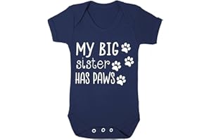 Miammo My big sister has paws (new baby animal sibling announcement) [BBY3] baby grow vest
