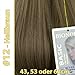 Produktbild Clip-in Haar Extensions mit Echthaar, #12, Hellbraun, in 40cm, 50cm od. 60cm (+), BASIC von BIONORA, Haarverlängerung