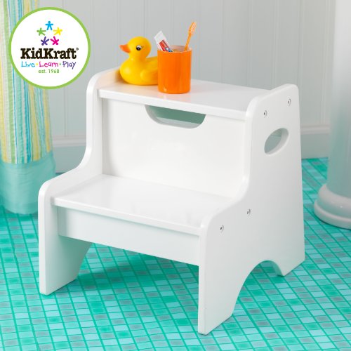 KidKraft 15501 Taburete con dos peldaños de madera, muebles para salas