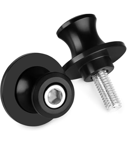 2 Pezzi Nottolini Cavalletto Moto 6mm In Alluminio CNC - Universali Per Forcellone Posteriore (Rosso) - Foto 6